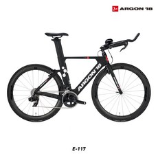 限量 晉級款碳纖維三鐵車 Argon18 E-117 消黑色 S號 SRAM RIVAL電變 專用座墊 2D碳纖紋把帶, 1個