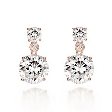 끄란느 14K 빅사이즈 큐빅드롭 귀걸이 (gold pin) C24EGP195