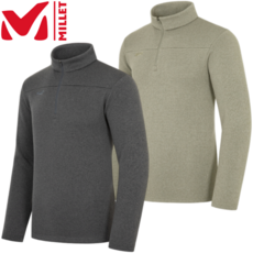 백화점 상품 밀레 남성 기모 티셔츠 반집업 겨울 고급 소재 따뜻한 출근 일상 등산 활동 긴팔티