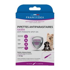 Francodex 法國法典 護盾全效犬用 4支/盒, 1個, 小型犬(15kg以下使用)