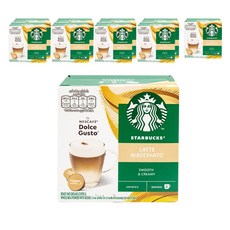 스타벅스 라테 마키아토 네스카페 돌체구스토 커피캡슐 16g x 6p + 밀크캡슐 5.5g x 6p, 129g, 12개입, 10개