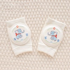 스타도어 유아용 큐트자수 메쉬 무릎보호대 2p, 코끼리, 1개