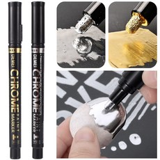 GT 크롬 마커펜 크롬실버 슈퍼골드 세트, 1개