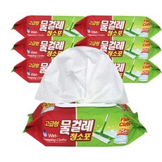홈인더스트리 물걸레청소포 고급형 중형 25p, 6개