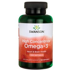 Swanson 斯旺森 高濃度Omega-3軟膠囊, 120顆, 1罐
