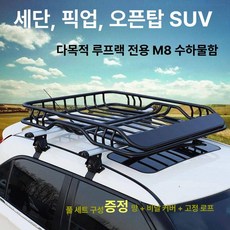 전차종 루프바스켓 캐리어 캐스퍼 모닝 스파크 티볼리 SUV 승용차 루프랙 레이, 1개, M8 1.2m