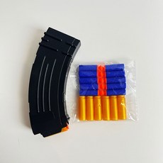 AWM 狙擊槍玩具 - 台灣現貨拋殼軟彈槍 92cm 槍長 安全玩具槍 交換禮物推薦, 1個, AKM步槍專用/彈夾+彈殼6粒+子彈10