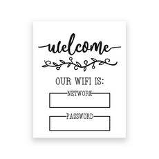 와이파이 암호 사인 아트 프린트 네트워크 포스터 호텔 카페 레스토랑 벽 장식 캔버스 페인팅