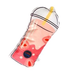 綺敏 K9 LINK TUFF 狗狗玩具 耐咬發聲響紙娃娃 狗磨牙舒壓玩具 福媽寵物, 繽紛草莓奶茶-粉色, 1個