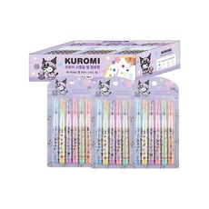 산리오 캐릭터즈 스팽글형광펜 시리즈 신학기 학용품 사인펜, 2개, 쿠로미
