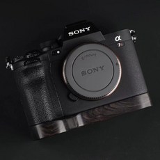 손으로 만든 나무 나무 손잡이 기본 플레이트 브래킷 소니 A7R5 A7R4 A7R3 A7M3 A7S3 A7M4 A1 A9 A9M2 A7C A7R2 A7M2 A7S2, [01] Brown A7S3 A7M4 A1