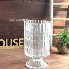 인테리어 글라스 화병 크리스탈 꽃병 10x17cm