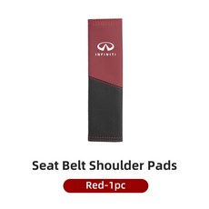 인피니티 가죽 카시트 벨트 투톤 스플라이싱 어깨 보호 패드, 1개, 7. Red-2pcs