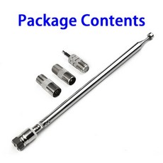 안테나 라디오 공중 어댑터 확장형 스레드 디자인 DAB FM 미니 시스템 텔레스코픽 W 3 + 세트당 4 개, 01 CHINA