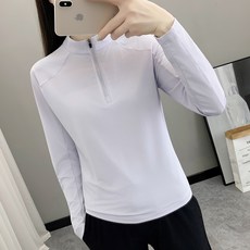 冰絲速幹運動上衣女士輕薄透氣休閒短袖T恤半拉鏈立領戶外