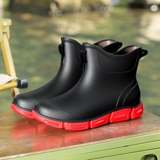 남자 레인부츠 미끄럼 방지 경량 쿠셔닝 슈즈 작업용장화 주방 작업화 내마모성 방수 패션 논슬립 가벼운 낚시장화