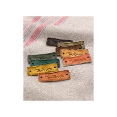 퀼트스타 이태리 프레셔스 핸드메이드 빈티지 워싱 가죽라벨, 1개, 4 딥브라운