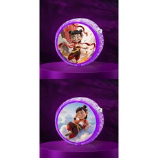 臺灣-出貨 【新款熱銷】新款哪吒敖丙悠悠球兒童入門初學者溜溜球自動迴旋女孩小學生 GDW5, 哪吒紫色組合裝, 1個