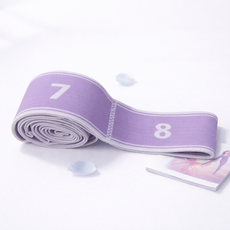 원우 요가 밴드 스트랩 필라테스 태권도 트레이닝 스트레칭 밴드 남녀노소 사용, 1개, 파스텔 퍼플