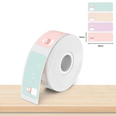 P15 라벨 용지 롤 Marklife P12 Q30 프린터 용 흰색 접착 스티커 15x30mm 투명 테이프, 02 Snowman