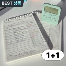 타임 플래너 시간관리 스케줄러, 1개, 민트