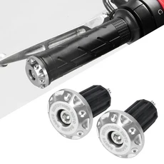 오토바이 핸들 바 엔드 플러그 그립 카운터웨이트 캡 슬라이더 전동 바이크 (혼다 야마하 더트 액세서리용), 03 Silver