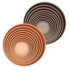 화분백화점 화분받침 물받침 플라스틱 토분받침 CW동그라미받침, 살구색, 1개