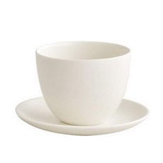 킨토 페블 컵앤소서 180ml 티컵 커피컵 세트, 1개, 화이트 1개, 화이트