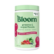 Bloom Nutrition 그린 슈퍼푸드 스파이스 크랜베리맛 파우더 155.5g, Bloom Nutrition 그린 슈퍼푸드 스파이스 크, 1개