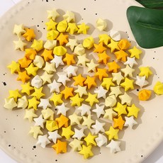 成品星星紙，摺好的星星，彩色星星紙, 1個, 成品星星｜黃色漸變【約100顆】
