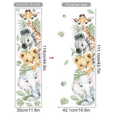 수채화 만화 숲 동물 곰 토끼 문 스티커 방 벽 침실 홈 장식, [03] SL6659B