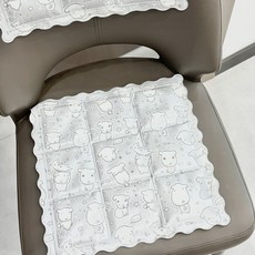 가나디 여름 쿨 방석 시원한 통기성 의자 쿠션 캐릭터 냉감 방석 사무실 학생 차량용 시트 패드, White