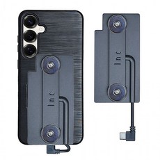 인씨네 오토바이 배달대행 크레이지 범퍼케이스와 인씨 C타입 충전패드 자석거치대 딱판 찍판, 상세페이지 참조, 갤럭시 노트10 (N971)_블랙