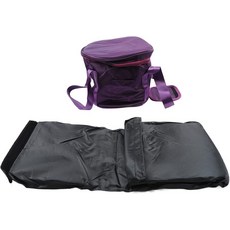 LiebewH 뮤직볼 보관 가방 외장 포켓이 있는 듀얼 싱잉볼 케이스12인치 퓨어, 14in Pure Purple
