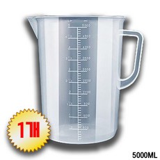 오미어블 PP 플라스틱 계량컵 비커, 1개, 5000ml