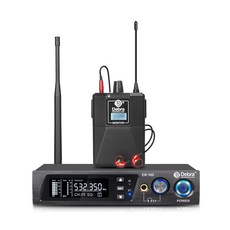 ER-102 전문 무선 인이어 모니터 시스템 블루투스 5.0 UHF 공연 콘서트 밴드 교회용, 1) with 1 receiver, 1) with 1 receiver