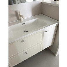 해달별 건식 욕실 세면대 세라믹 통합 캐비닛 조합 라이트 프렌치 크림 스타일, 1개, 60cm-세라믹 일체형-DTC거울x