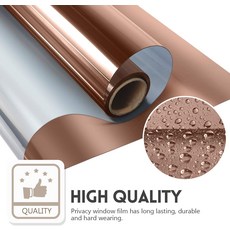 LUCKYYJ 단방향 거울 필름 반사 유리 필름 자기 접착 필름 들어 갔어 유리 스티커 열 제어 홈 창 필름, 1개