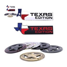 자동차 크롬 텍사스 에디션 엠블럼 뱃지 스티커 3D, 원형A형(블랙무광)