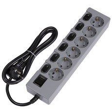 스윗홈 개별스위치 접지형 절전형 16A 멀티탭 6구 HOME-MO16S6, 1.5m, 개별스위치 6구 그레이, 1개