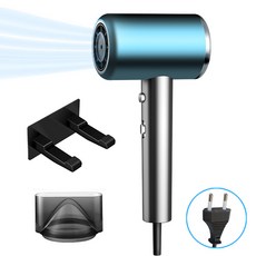 Holotap 음이온 헤어드라이어 저복사 저소음 헤어드라이기 세트 1200~1500W, 파란색