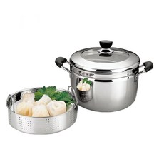스팀쿠커 대형 찜솥 스텐 곰솥 냄비 인덕션, C. 24cm 일본식 냄비