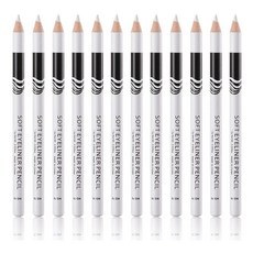 Go Ho 화이트 아이브로우 아이라이너 펜슬 12개 화이트 아이섀도우 메이크업 펜 땀 방지 아이 하이라이터 메이크업 펜슬 오래 지속되는 멋진 컬러 아이 브로우 젤 펜 브
