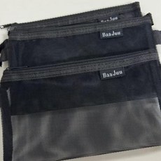 수납 블랙 파우치 망사 메쉬필통 여행용파우치 메쉬파 _TCSh-A001, 단품