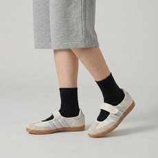 아디다스 여성 삼바 제인 오리지널 메리제인 발레코어 벨크로 스트랩 플랫 슈즈 단화 스니커즈 운동화 화이트 할로블루