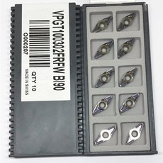 BIMU 車刀片 VPGT1003008FRFW-BVP30 BI90，鋒利耐用，適用多種材料，精準切削，提升加工效率, 1個