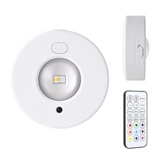 LED櫥櫃燈 圓形 磁吸 遙控 展示燈, 燈體：白色