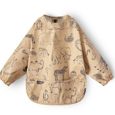 日系長袖防水罩衣, 動物園, 1個, 1