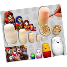 학습재료 나무 러시아인형 만들기 마트로시카 마트료시카 학교 미술수업 그리기재료, 1세트