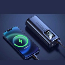 에어펌프 자동차 타이어 공기주입기 바람 소형 바퀴, B타입+정밀 측정+에어노즐+충전선+보조배터리